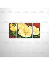 精緻3拼花卉105參考圖  ☆純手繪、賞心悅目 , 值得珍藏 ！