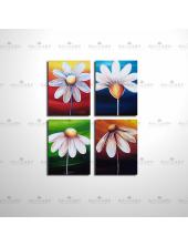 精緻4拼花卉73參考圖  ☆純手繪、名家推薦、只要提供相片、圖像…就能讓您留下懷舊、紀念的時光！