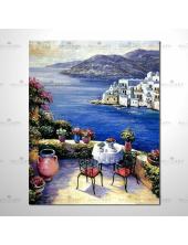 地中海風景參考圖134 ☆純手繪、本村提供客製化臨摹畫創作純手繪圖畫 !