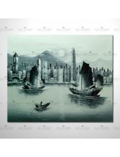 上海香港名畫23 參考圖☆純手繪、油畫藝術歷史悠久、源遠流長，它可以給人以恬淡、清新的生活靈感，還有美的享受。