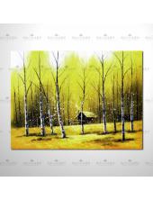 四季樹林景124  參考圖☆純手繪、希望在我們的油畫村裡能讓您陶然自得！