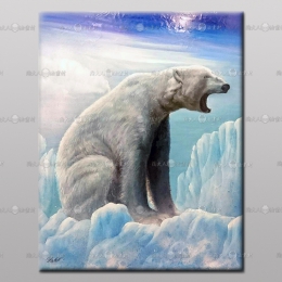 畫家專區031 《±2℃》正負2度C-全球暖化, 氣候變遷 北極熊的哀歌 陳昱辰老師作品!!