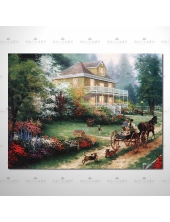 托馬斯花園參考圖 01 純手繪 ☆希望在我們的油畫村裡能讓您陶然自得！