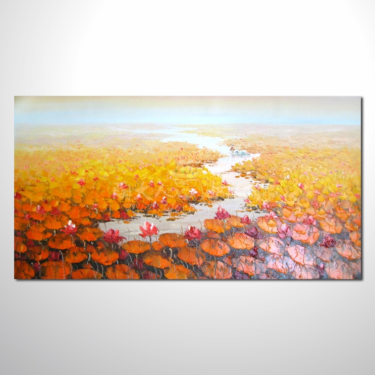精彩荷塘之秋參考圖-橫20  純手繪 ☆畫一張有情趣、有人生色彩的故事畫！
